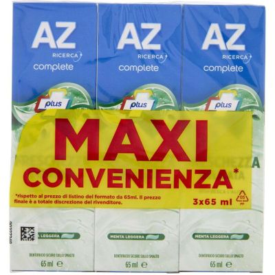 AZ ПАСТА ЗА ЗЪБИ ПЪЛНА ДЕЛИКАТНА СВЕЖЕСТ ML 65X3 БР.