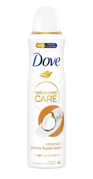 DOVE DEODORANT 150ML COCONUT AND JASMINE
