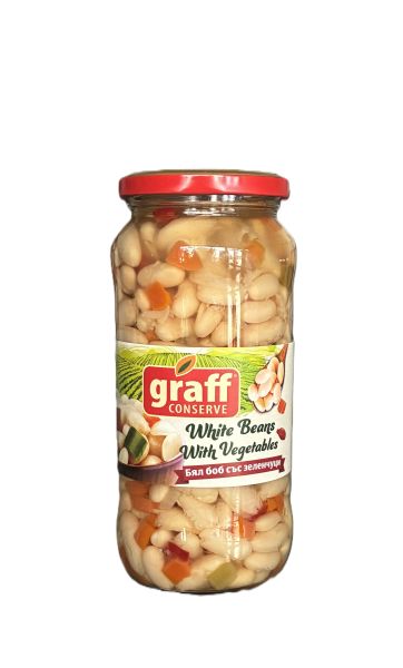 GRAFF БЯЛ БОБ СЪС ЗЕЛЕНЧУЦИ 580ГР