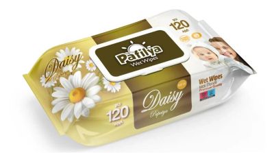PAFILYA МОКРИ КЪРПИ 120БР С КАПАК МАРГАРИТКИ 