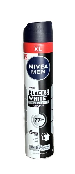 NIVEA MEN ДОЗОДОРАНТ 200МЛ ЧЕРНО И БЯЛО 